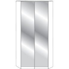 Walkin corner unit for 2 doors  Front in Glass ChampagneW 130cm x H 220cm x D 127cm