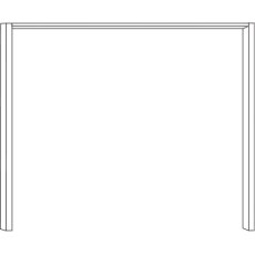 Passepartout frame, width per side profiles: 3.2 cm,without lights  for width 150 cmW 150cm x H 220