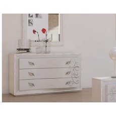 Euro Design Chanel 3 Drawer Chest - White