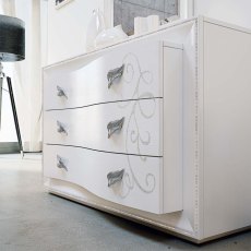 Euro Design Chanel 3 Drawer Chest - White