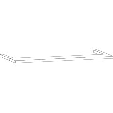 Cornice without lights for walkin corner unitW 64.1cm x H 3.2cm x D 12.5cm