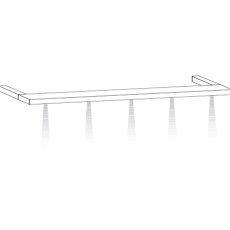 Cornice with 6 Power-LED lights for width 200 cm
W 200cm x H 3.2cm x D 12.5cm
