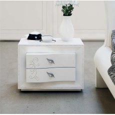 Euro Design Chanel 2 Drawer Bedside - White