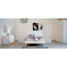 Euro Design Chanel 2 Drawer Bedside - White