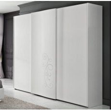 Euro Design Chanel White Ash 3 Door Sliding Wardrobe