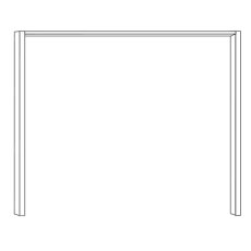 Passepartout-frame,Width per side profile 5 cm without lightingfor width 165 cmW 165cm x H 220cm x D 23cm