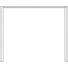 Passepartout-frame, without lights, Width per side profile: 5 cm for width 200 cm

W 200cm x H 240cm