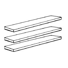 3 Adjustable Shelf

W 47.5 cm x H 2.2cm x D 51.5cm