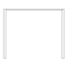 Passe-Partout Frame without Lighting for Width 150 cmW 160cm x H 221cm x D 23cm