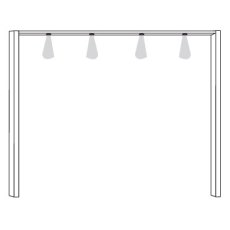Passe-Partout Frame with 6 Power LED Lights for Width 280 cmW 290cm x H 221cm x D 23cm