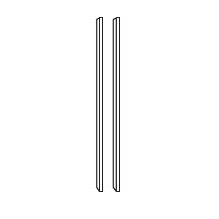 Carcase Color Side Profile (Pair)W 5cm x H 217cm x D 12.5cm