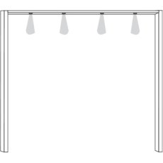 Passepartout-frame with light Width per side profile: 3.2 cm for width 50 cm     W 50cm x H 220cm x