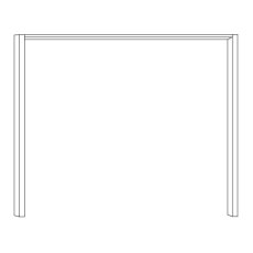 Passe-partout Frame without Lighting for Wardrobe Width 100cm in carcase colour without dual depth
 Passe-partout Frame without Lighting for Wardrobe Width 100cm in carcase colour without dual depth