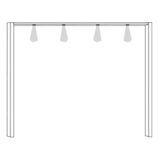 Passe-Partout Frame with Lighting width 165 cm (Set of 4)W 175cm x H 240cm x D 23cm