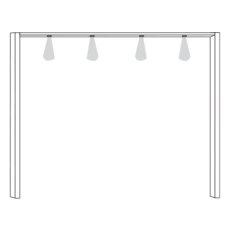 Passe-Partout Frame with Lighting width 330 cm (Set of 8)W 340cm x H 221cm x D 23cm