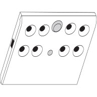 LED Wardrobe Interior Lights with Motion Detector (Set of 3)W 10cm x H 2cm x D 10cm