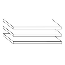 3 Adjustable Shelves
W 96.4cm x H 2.2cm x D 51.5cm 3 Adjustable Shelves
W 96.4cm x H 2.2cm x D 51.5cm