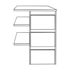 3 Drawer Insert with Wooden Front
W 80.1cm x H 89cm x D 52cm 3 Drawer Insert with Wooden Front
W 80.1cm x H 89cm x D 52cm