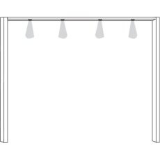 Passe-Partout Frame With LED lights for Width 250cm  (Set of 4)

W 260cm x H 221cm x D 23cm