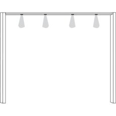 Passe-Partout Frame With LED lights for Width 325cm  (Set of 8)

W 335cm x H 240 cm x D 23cm