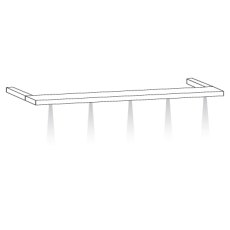 Cornice with Power-LED lighting  (Set of 5)

W 250cm x H 3.2cm x D 12.5cm