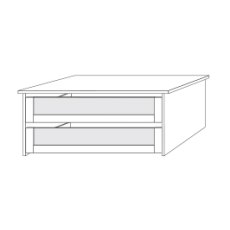 Drawer insert with 2 drawers and glass
front for swing-door and sliding-door
wardrobes