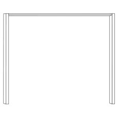 Passe-partout Frame without Lighting for Wardrobe Width 100cm Width per side profile: 3.2 cmW 106.4cm x H 216cm x D 12.5cm