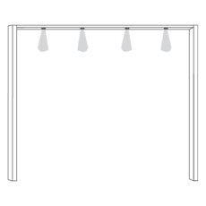 Passe-partout Frame with 6 Lighting for Wardrobe Width 300cm, Width per side profile: 5 cm
W 310cm Passe-partout Frame with 6 Lighting for Wardrobe Width 300cm, Width per side profile: 5 cm
W 310cm