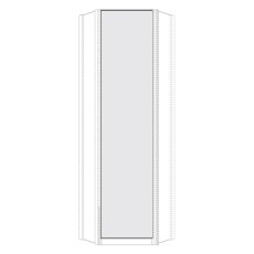 Extended Corner Unit White Glass door without cornice consists of
1 adjustable shelf
1 clothes rail
 Extended Corner Unit White Glass door without cornice consists of
1 adjustable shelf
1 clothes rail