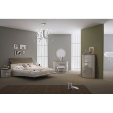 Azzurri Havana Oak Small Sliding Wardrobe With One Mirror Door With Cashmere Carcase