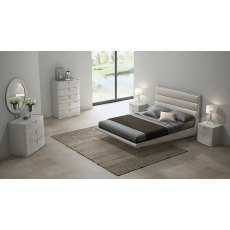 Mila Cashmere High Gloss Bed
