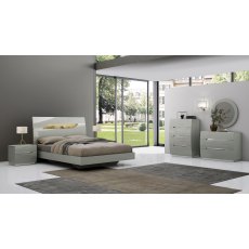 Lilly Cool Grey High Gloss 3 Door Wardrobe