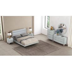 GCL Bedroom Arya High Gloss Cool Grey Beds