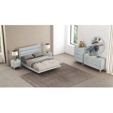 GCL Bedroom Arya High Gloss Cool Grey 3 Drawer Dresser
