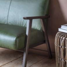 Hudson Living Neyland 2 Seater Sofa Heritage Green Leather