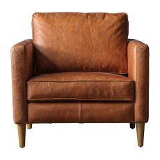 Hudson Living Osborne Armchair Vintage Brown Leather