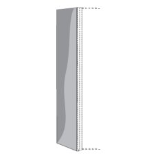 236 cm Height Glass overlay for side panels for sliding-door wardrobes 2 doors Left Black Glass 236 cm Height Glass overlay for side panels for sliding-door wardrobes 2 doors Left Black Glass