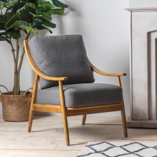 Hudson Living Reliant Armchair Brown Leather