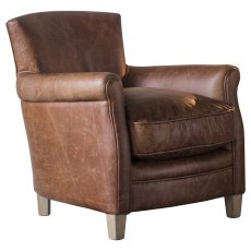 Hudson Living Mr. Paddington Chair Vintage Brown Leather