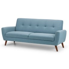 JULIAN BOWEN MONZA 3 SEATER COMPACT RETRO BLUE SOFA