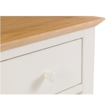 JULIAN BOWEN SALERNO SHAKER IVORY/ OAK 1 DRAWER BEDSIDE