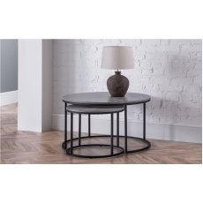 JULIAN BOWEN STATEN CONCRETE ROUND NESTING COFFEE TABLE