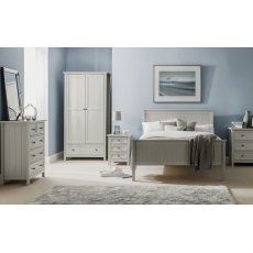 JULIAN BOWEN MAINE 5 DRAWER TALL CHEST - DOVE GREY