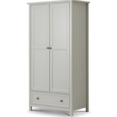 JULIAN BOWEN MAINE 2 DOOR COMBINATION WARDROBE - DOVE GREY