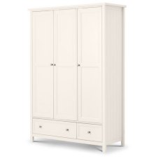 JULIAN BOWEN MAINE 3 DOOR COMBINATION WARDROBE - DOVE GREY