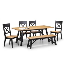 Julian Bowen Hockley Black/Oak Dining Table