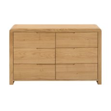 JULIAN BOWEN CURVE 6 DRAWER WIDE CHEST