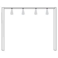 2 Door Sliding Wardrobe with 1 Right White Glass and 1 Left Wooden Door in Carcase Colour both with 