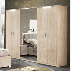 MCS Dover Cream 6 Door Wardrobe MCS Dover Cream 6 Door Wardrobe