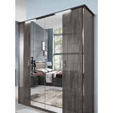 MCS Dover Grey 4 Door Wardrobe MCS Dover Grey 4 Door Wardrobe